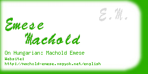 emese machold business card